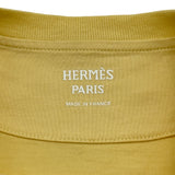 エルメス HERMES カルトゥッシュ半袖Tシャツ 2E4613DU イエロー コットン レディース 半袖Ｔシャツ