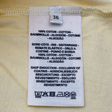 エルメス HERMES カルトゥッシュ半袖Tシャツ 2E4613DU イエロー コットン レディース 半袖Ｔシャツ