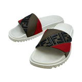 フェンディ FENDI FFエンボスラバーサンダル 7X1377 ホワイト ラバー メンズ サンダル