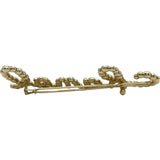 シャネル CHANEL ロゴヘアクリップ ゴールド メタル/フェイクパール/ラインストーン アクセサリー