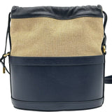 グッチ GUCCI ホースビット 1955 バケットショルダー 602118 ネイビー レザー/キャンバス レディース ショルダーバッグ