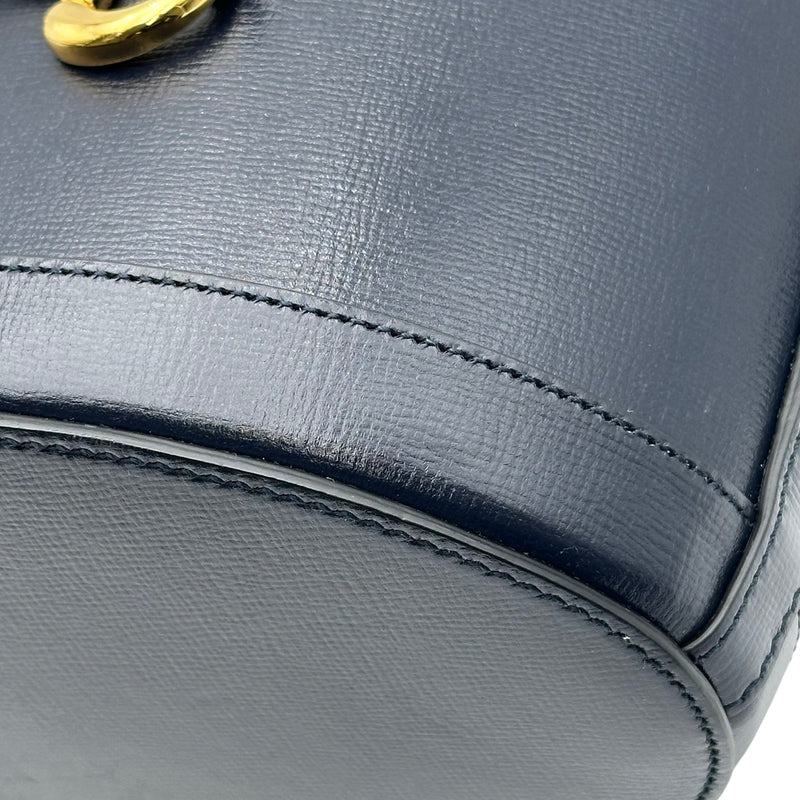 【GUCCI 】ホースビットバックネイビー斜め掛け※ 横18cm 2021年購入 グッチ GUCCI ホースビット 1955 バケットショルダー 602118 ネイビー