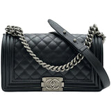 シャネル CHANEL ボーイシャネル25 A67086 28番台 ブラック キャビアスキン レディース ショルダーバッグ