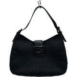 フェンディ FENDI ズッキーノセミショルダー 8BR036 ブラック キャンバス/レザー レディース ショルダーバッグ
