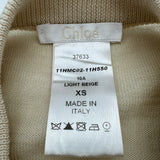 クロエ Chloe バイカラーニットカーディガン 11HMC02 ベージュ ウール レディース カーディガン