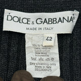 ドルチェ＆ガッバーナ Dolce & Gabbana 襟付き リブニットカーディガン グレー ウール メンズ カーディガン