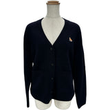 MAISON KITSUNE ベイビーフォックス ウールカーディガン PW00501KT1006 ネイビー ウール レディース カーディガン