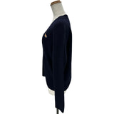 MAISON KITSUNE ベイビーフォックス ウールカーディガン PW00501KT1006 ネイビー ウール レディース カーディガン