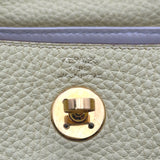 エルメス HERMES リンディミニ ヴェルソ Z刻印 ジョーヌプッサン ゴールド金具 ラムスキン レディース ショルダーバッグ