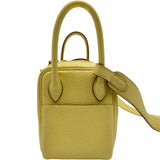 エルメス HERMES リンディミニ ヴェルソ Z刻印 ジョーヌプッサン ゴールド金具 ラムスキン レディース ショルダーバッグ