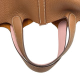 エルメス HERMES ピコタンロックPM エクラ W刻印 ゴールド/サクラ シルバー金具 トリヨン/スイフト レディース ハンドバッグ