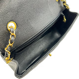 シャネル CHANEL ダイアナ25 A01165 3番台 ブラック ゴールド金具 キャビアスキン レディース ショルダーバッグ