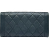 シャネル CHANEL ボーイシャネル ロングフラップウォレット A80286 23番台 ブラック シルバー金具 キャビアスキン レディース 長財布