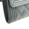 シャネル CHANEL ボーイシャネル ロングフラップウォレット A80286 23番台 ブラック シルバー金具 キャビアスキン レディース 長財布