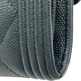 シャネル CHANEL ボーイシャネル ロングフラップウォレット A80286 23番台 ブラック シルバー金具 キャビアスキン レディース 長財布