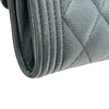 シャネル CHANEL ボーイシャネル ロングフラップウォレット A80286 23番台 ブラック シルバー金具 キャビアスキン レディース 長財布