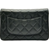 シャネル CHANEL マトラッセチェーンウォレット AP0250 ブラック シルバー金具 ラムスキン レディース ショルダーバッグ