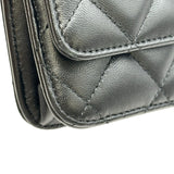 シャネル CHANEL マトラッセチェーンウォレット AP0250 ブラック シルバー金具 ラムスキン レディース ショルダーバッグ