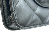 シャネル CHANEL マトラッセチェーンウォレット AP0250 ブラック シルバー金具 ラムスキン レディース ショルダーバッグ