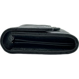 シャネル CHANEL マトラッセ クラシック ロングフラップウォレット AP0241 ブラック シルバー金具 キャビアスキン レディース 長財布