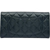 シャネル CHANEL マトラッセ クラシック ロングフラップウォレット AP0241 ブラック シルバー金具 キャビアスキン レディース 長財布