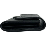 シャネル CHANEL マトラッセ クラシック ロングフラップウォレット AP0241 ブラック シルバー金具 キャビアスキン レディース 長財布