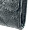 シャネル CHANEL マトラッセ クラシック ロングフラップウォレット AP0241 ブラック シルバー金具 キャビアスキン レディース 長財布