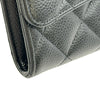 シャネル CHANEL マトラッセ クラシック ロングフラップウォレット AP0241 ブラック シルバー金具 キャビアスキン レディース 長財布