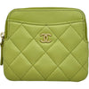シャネル CHANEL マトラッセジップコインパース AP2061 ライトグリーン ゴールド金具 ラムスキン レディース コインケース