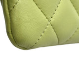 シャネル CHANEL マトラッセジップコインパース AP2061 ライトグリーン ゴールド金具 ラムスキン レディース コインケース