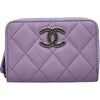 シャネル CHANEL マトラッセコインケース AP3830 パープル シルバー金具 キャビアスキン レディース コインケース