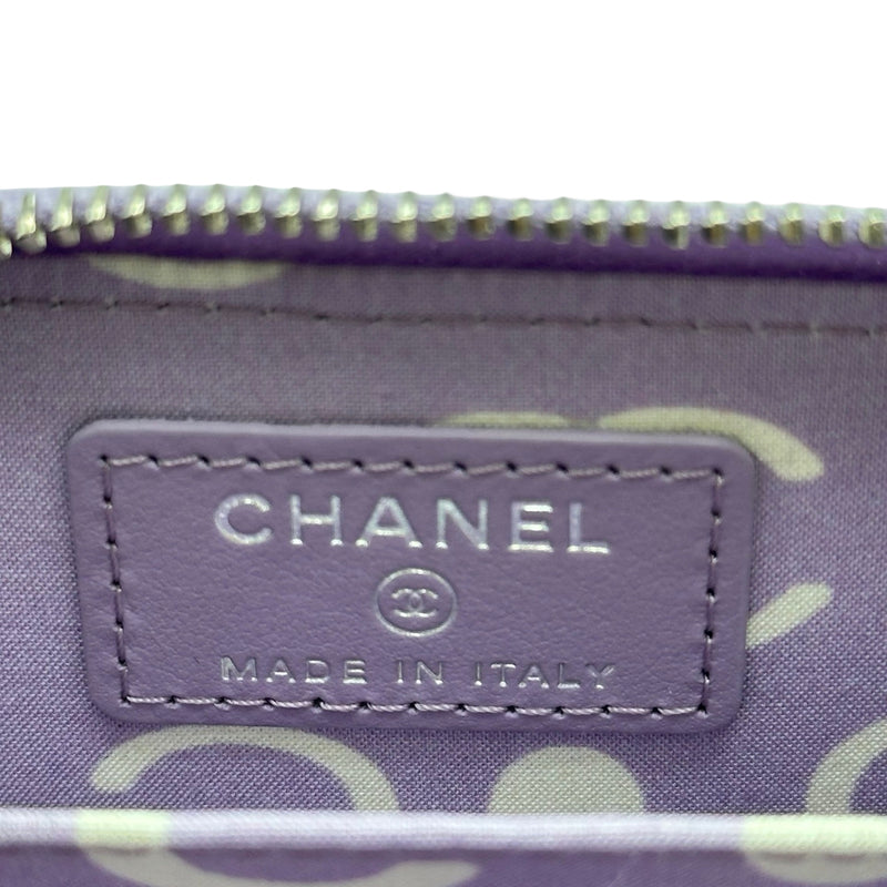 シャネル CHANEL マトラッセコインケース AP3830 パープル シルバー