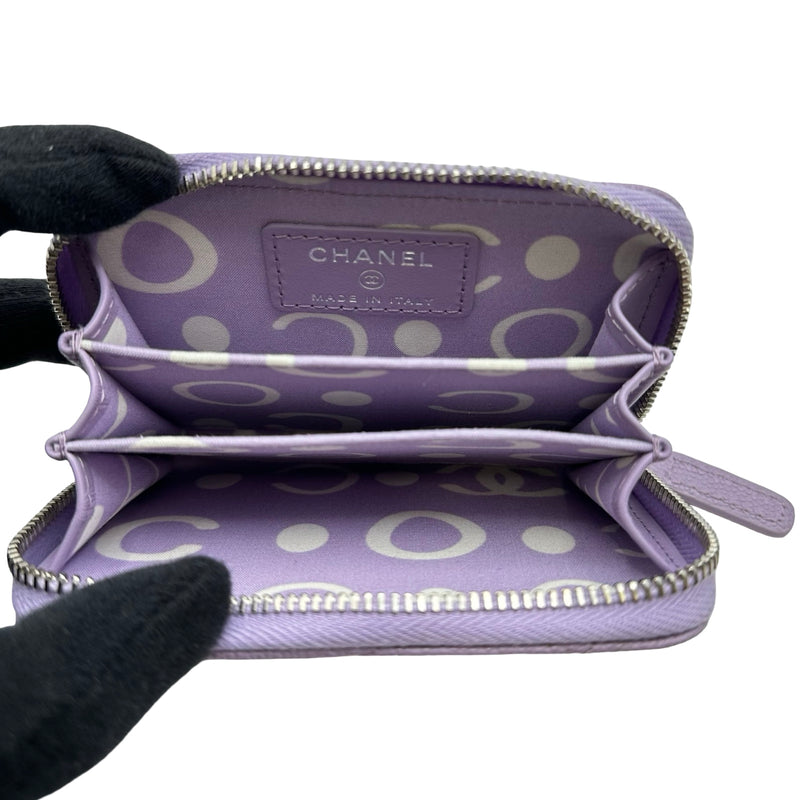 シャネル CHANEL マトラッセコインケース AP3830 パープル シルバー