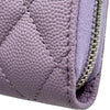 シャネル CHANEL マトラッセコインケース AP3830 パープル シルバー金具 キャビアスキン レディース コインケース