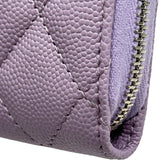 シャネル CHANEL マトラッセコインケース AP3830 パープル シルバー金具 キャビアスキン レディース コインケース