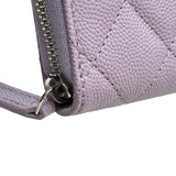 シャネル CHANEL マトラッセコインケース AP3830 パープル シルバー金具 キャビアスキン レディース コインケース