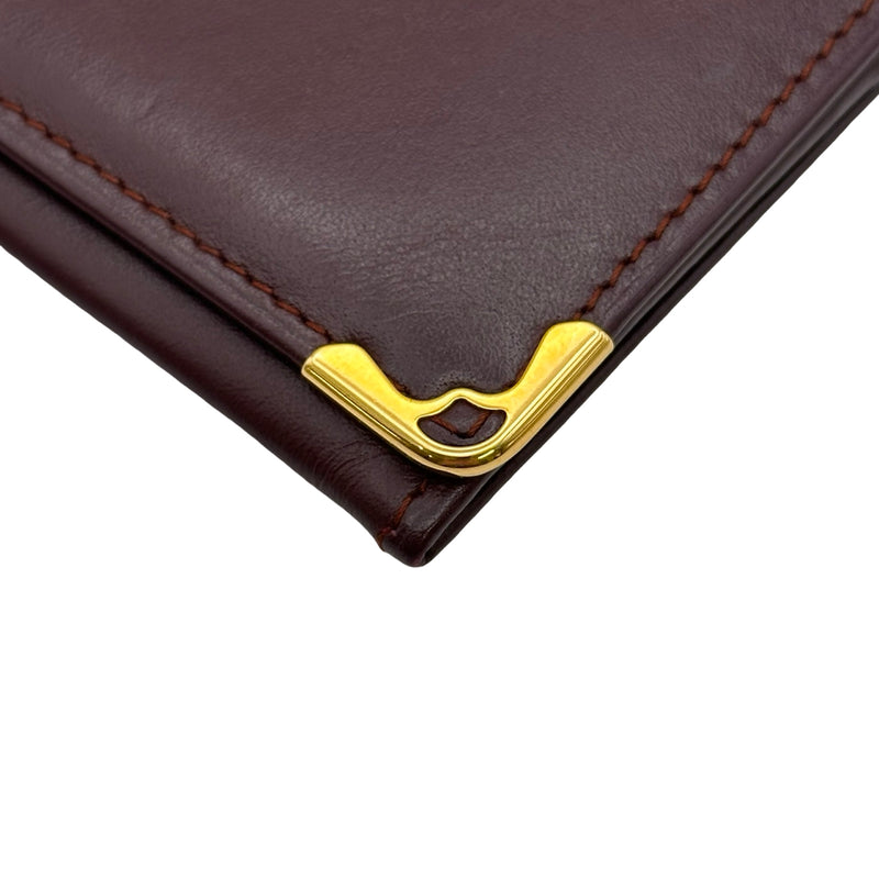 新品.未使用　カルティエCartier マストライン ケース ボルドー カルティエ Cartier マストラインカードケース ボルドー カーフスキン