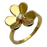 ヴァンクリーフ＆アーペル Van Cleef & Arpels フリヴォル1フラワーリング スモール ゴールド Au750 ダイヤモンド ジュエリー
