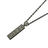 ティファニー TIFFANY＆CO ロゴプレート ネックレス ホワイトゴールド 750 ダイヤモンド ジュエリー