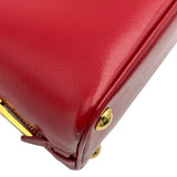 プラダ PRADA プロムナードミニ2WAYハンドバッグ BL0838 レッド ゴールド金具 サフィアーノヴェルニ レディース ショルダーバッグ