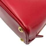 プラダ PRADA プロムナードミニ2WAYハンドバッグ BL0838 レッド ゴールド金具 サフィアーノヴェルニ レディース ショルダーバッグ