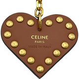 セリーヌ CELINE トリオンフ ポンポンチャーム 49J663GW2 タン ゴールド金具 シアリング・カーフ レディース チャーム
