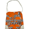 エルメス HERMES シルキーシティPM ▢O刻印 オレンジ/アイボリー シルバー金具 シルク/エバーカラー レディース ショルダーバッグ