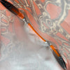 エルメス HERMES シルキーシティPM ▢O刻印 オレンジ/アイボリー シルバー金具 シルク/エバーカラー レディース ショルダーバッグ