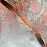 エルメス HERMES シルキーシティPM ▢O刻印 オレンジ/アイボリー シルバー金具 シルク/エバーカラー レディース ショルダーバッグ
