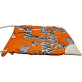 エルメス HERMES シルキーシティPM ▢O刻印 オレンジ/アイボリー シルバー金具 シルク/エバーカラー レディース ショルダーバッグ