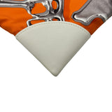 エルメス HERMES シルキーシティPM ▢O刻印 オレンジ/アイボリー シルバー金具 シルク/エバーカラー レディース ショルダーバッグ