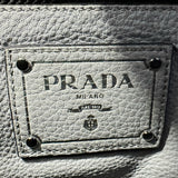 プラダ PRADA ロゴ2WAYバッグ 1BB022 グレー シルバー金具 レザー レディース ショルダーバッグ