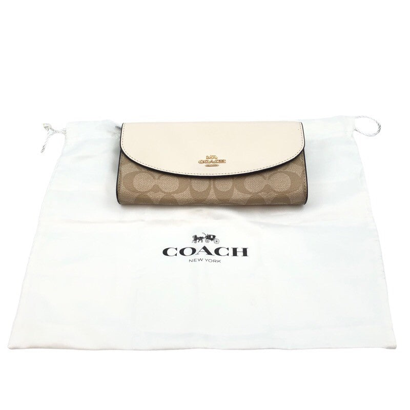 コーチ COACH スリム長財布 シグネチャー F54022 PVCレザー レディース