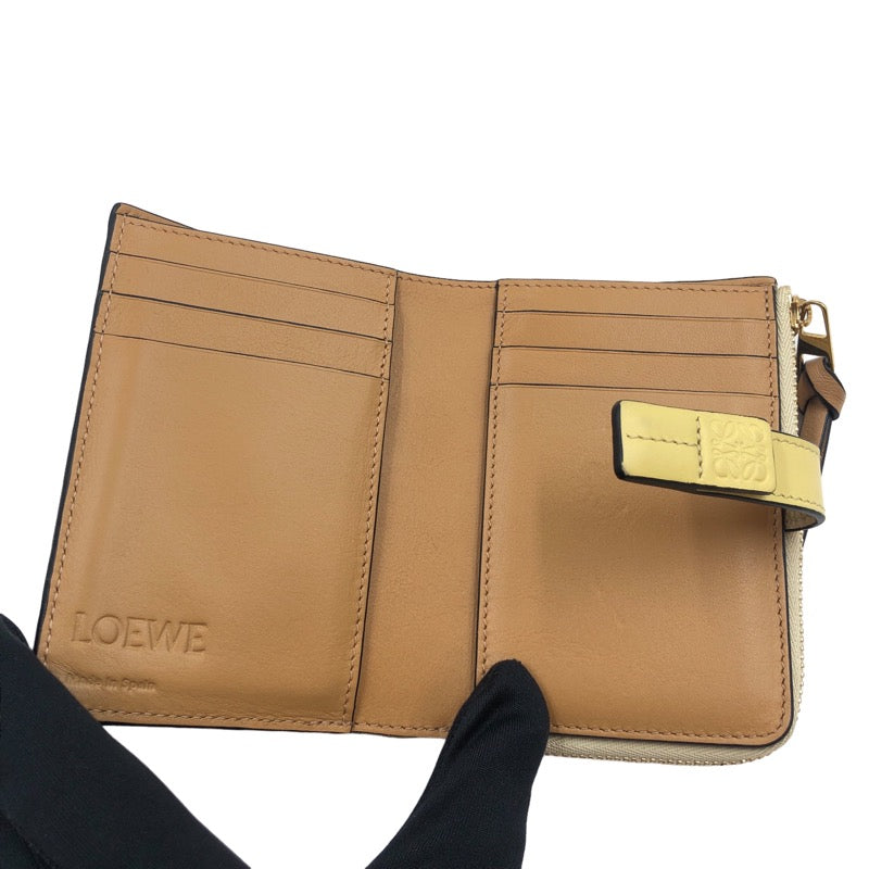 ロエベ LOEWE スリムジップバイフォールドウォレット C660P30X02 バター×ペールレモン カーフ レディース 二つ折り財布 |  中古ブランドリユースショップ OKURA(おお蔵)